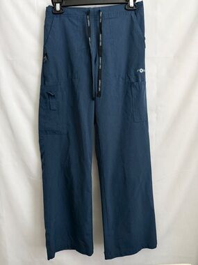 Carhartt Scrub Pants Womens Navy Force Cross-Flex Utility Boot Cut Cargo Size XS